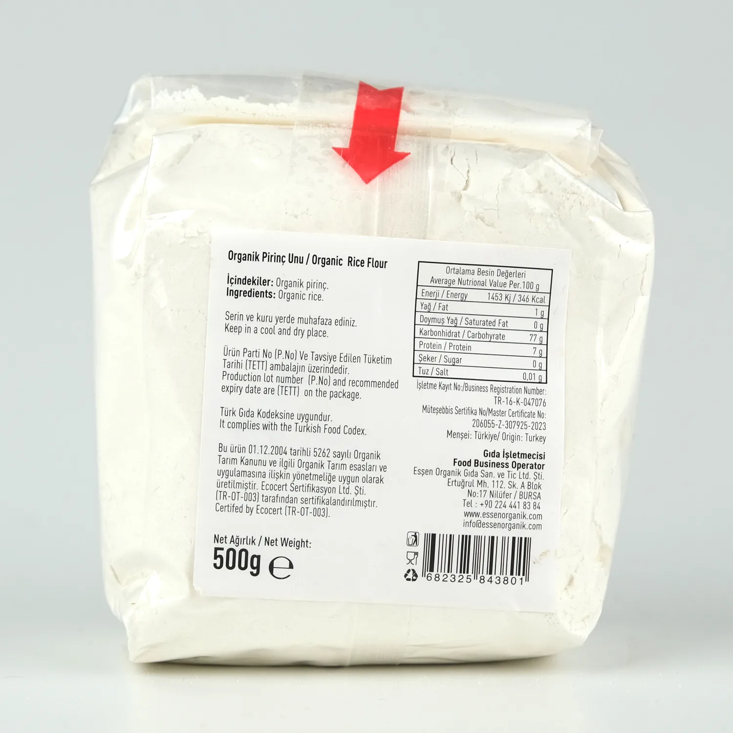 Essen Organik Pirinç Unu 500 Gr