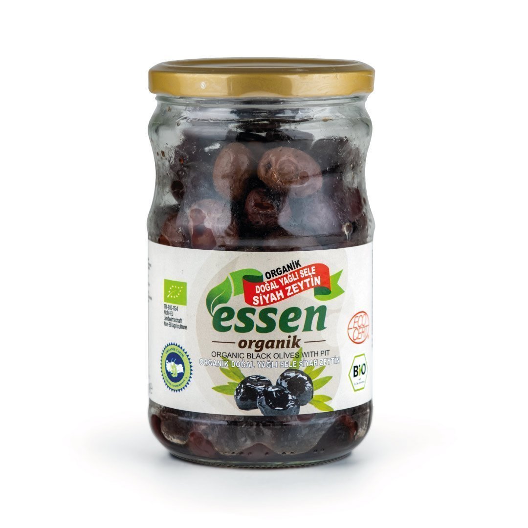 Organik Yağlı Sele Süper Siyah Zeytin İri Boy-660 cc / 390 gr