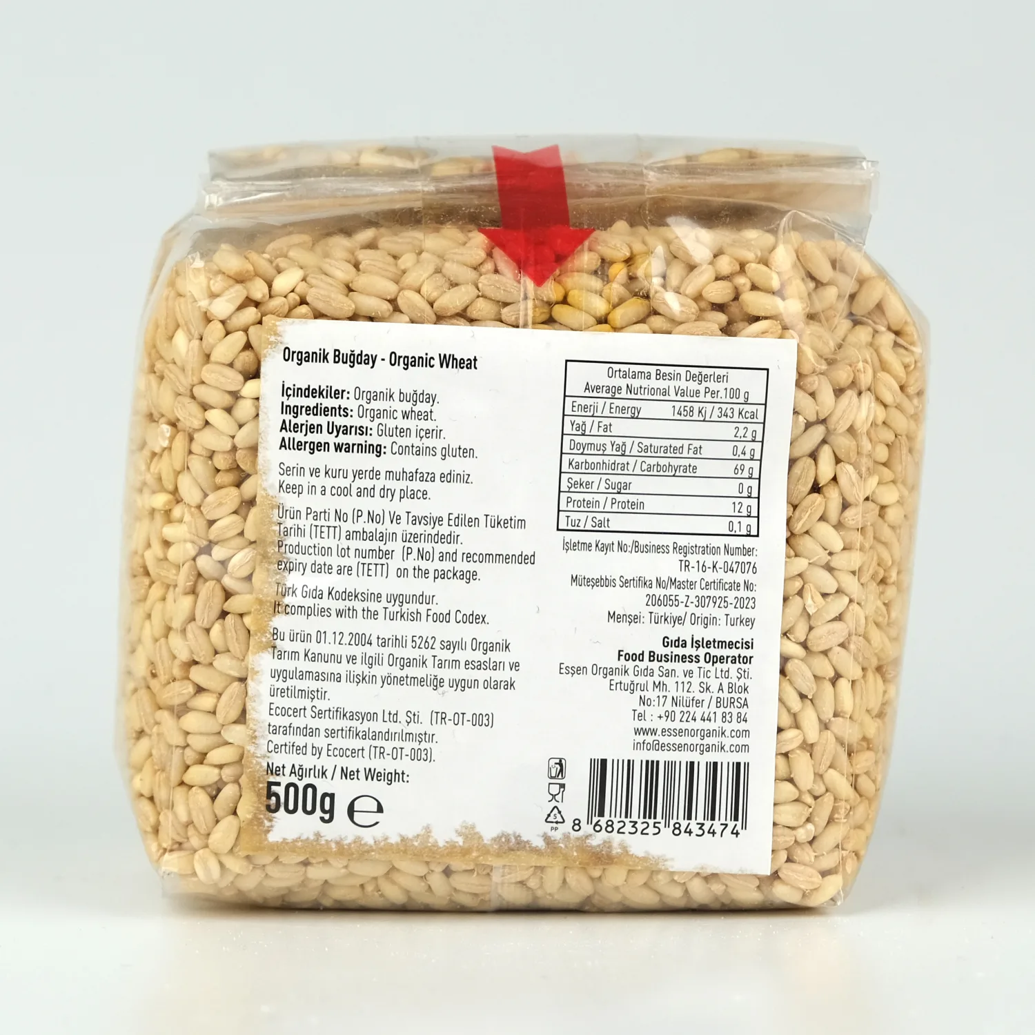 Organik Aşurelik Buğday 500 Gr