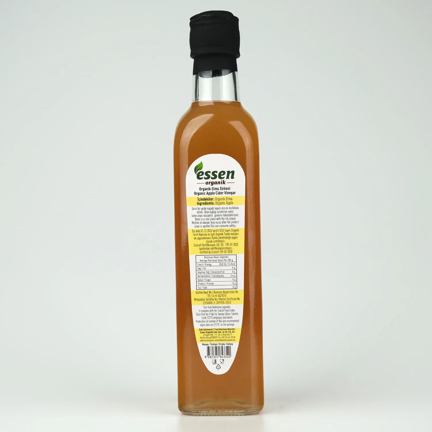 Organik Elma Sirkesi 500 ml