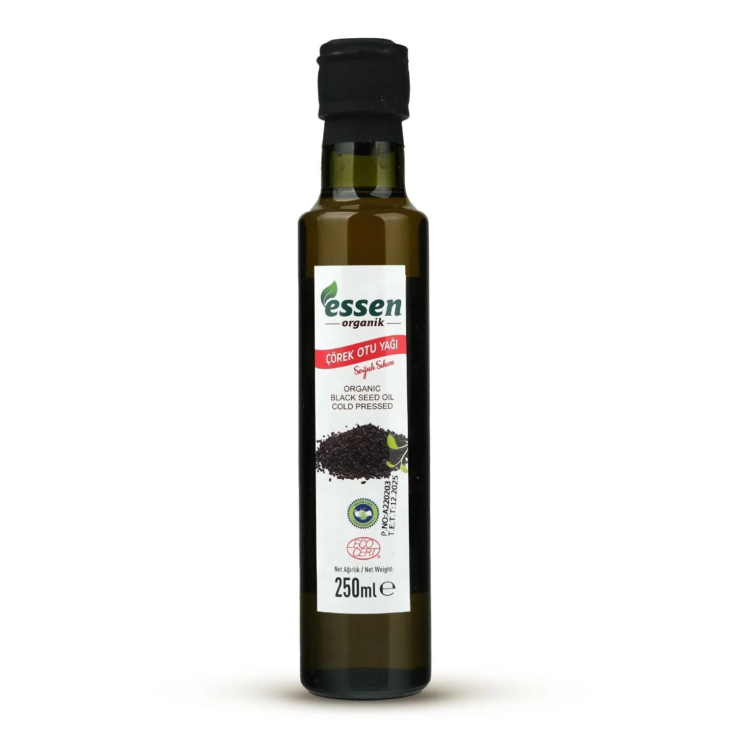 Organik Çörek Otu Yağı 250 ml (Soğuk Sıkım)