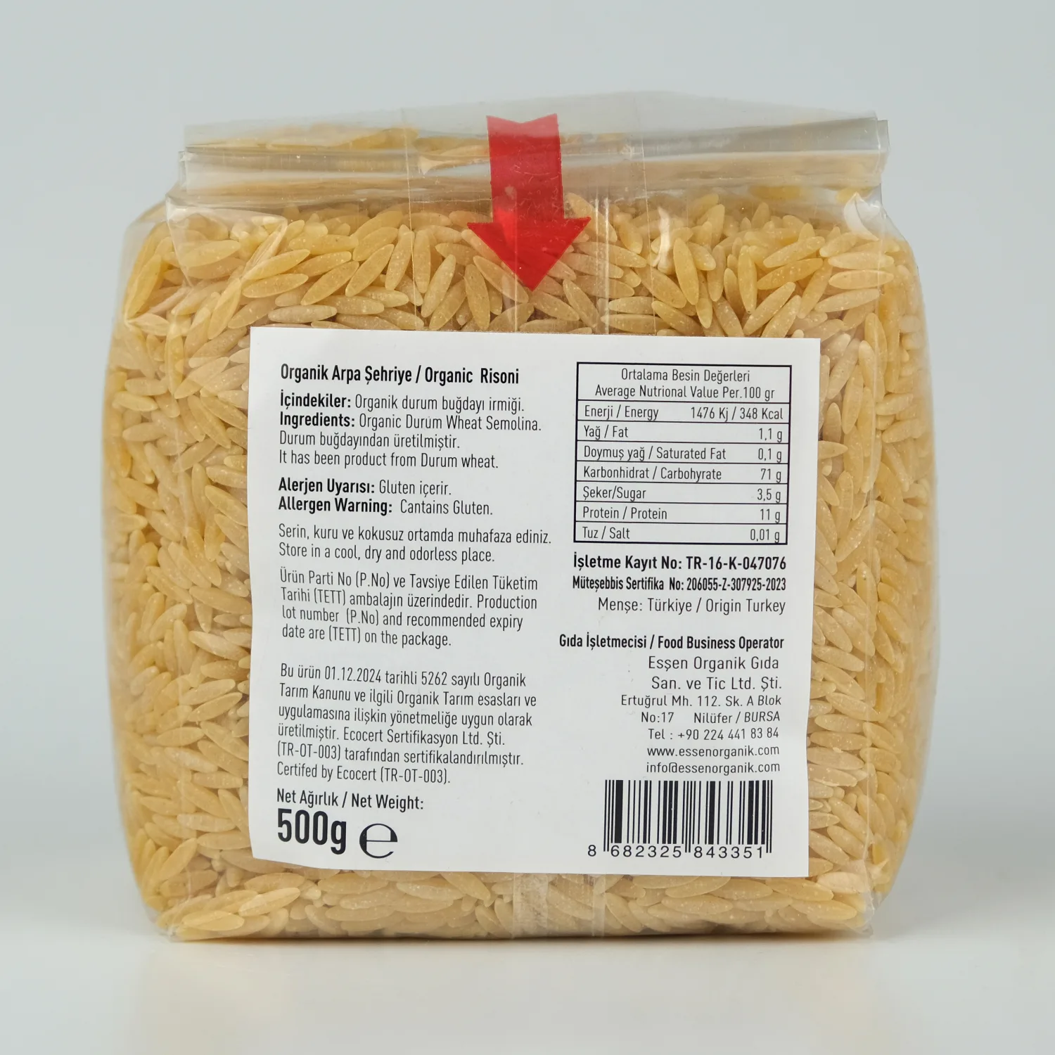 Organik Arpa Şehriye