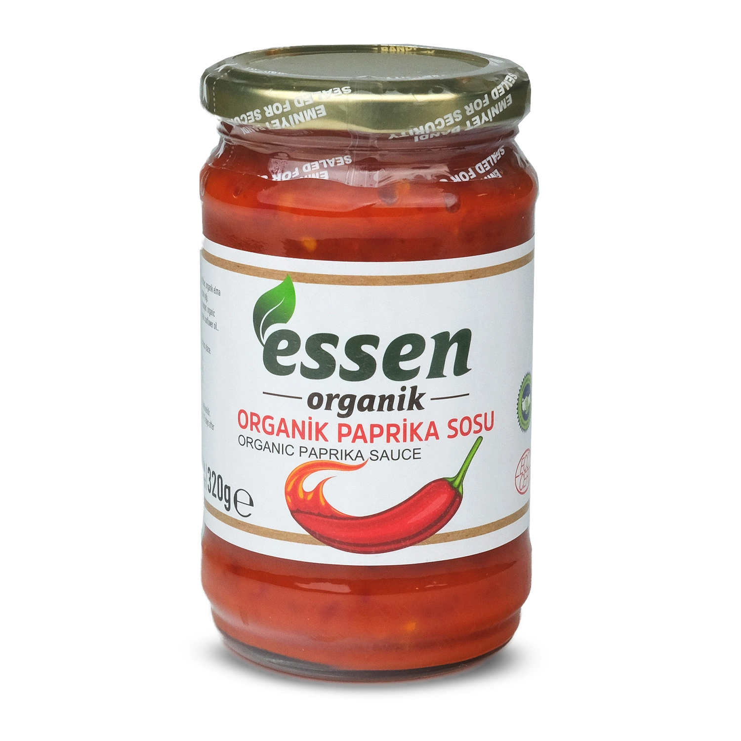 Organik Paprika Sosu (Acı Biber Sosu) 320gr