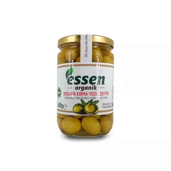 Organik Kırma Yeşil Zeytin 685 Gr